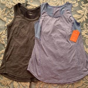 NWT Workout Tank Bundle size Small and Small Tall Purplish Blue and Gray Black